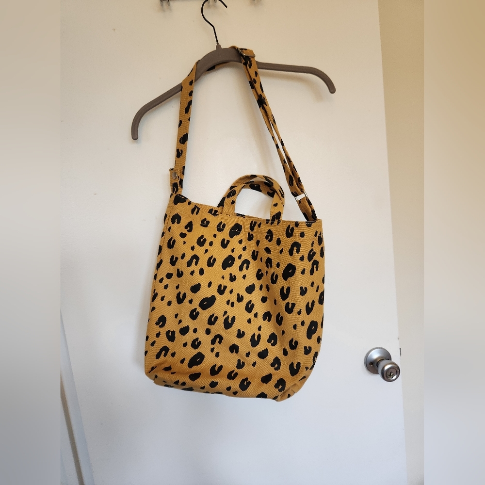 Baggu Leopard Duck Bag canvas tote, NWT